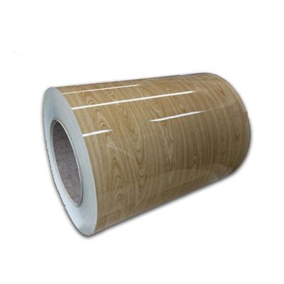 0.5x1000mm لون بوليستر غطاء الخشب الحبوب طلاء الملف