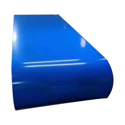 0.25x1219mm اللون الأزرق البوليستر الطلاء المسبق طلاء الملفوف الصلب المسبق الطلاء