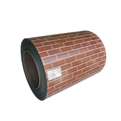 طبع نمط الطوب لفائف الصلب Prepainted Ppgi لتزيين الجدار
