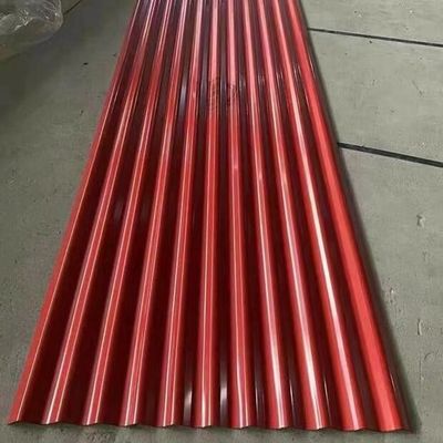 0.28mm لوح تسقيف ملون خارجي بأمواج ASTM A755 / EN 10346 قياسي